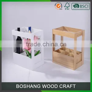 Wholesale 6 Bottles Wooden Box Wine Holder thumbnail-3