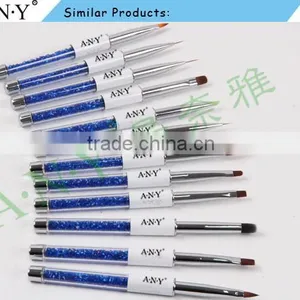 ANY Nail Art Gel Painting Wood Handle Flat Nail Art Gel Brush Nylon Hair thumbnail-6