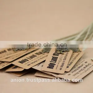 Paper Craft Label With Cotton Cord and Bronze Mini Olive Wood Tree thumbnail-4