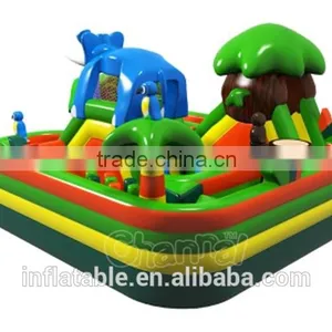 High PVC Quality Inflatable Jungle Slide Obstacle Course for Sale, Inflatable Kids Obstacle Playground thumbnail-3
