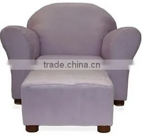 Roundy Microsuede Kids' Novelty Chair and Ottoman Set, Lavender thumbnail-1