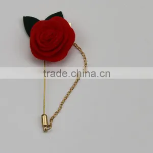 2016 Men Brooch Flower Lapel Pin Suit Boutonniere Fabric Pin Button Stick Flower Brooches Pin For Weddiing thumbnail-4