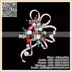 Cheap Sale Cute Owl Brooch Color Diamond Crystal BroochTwig Pin thumbnail-2