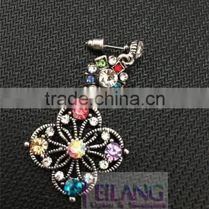Fresh And Stylish Flower Long Diamond Earrings Drop Earrings thumbnail-1
