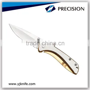 Satin Handle Stainless Steel Folding Knife thumbnail-1