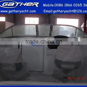 5.5M CE Blue Color Fiberglass Cabin Boat thumbnail-5