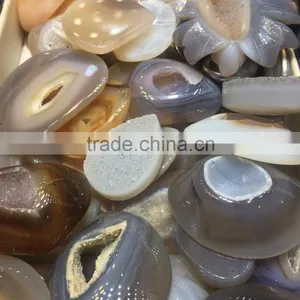 Natural Agate Geode Slices Wholesale Crystal Heart Stone thumbnail-1