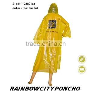 Emergency Rain Coat With Logo Print on it Promotional One Time Raincoat thumbnail-2
