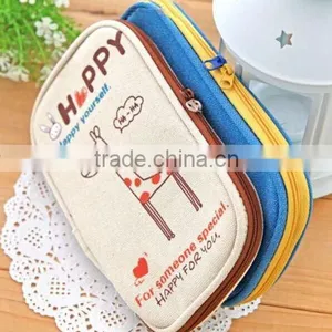 Canvas Cartoon Animal Pen Pencil Case Bag Cosmetic Storage Bag Pouch Wallet thumbnail-1