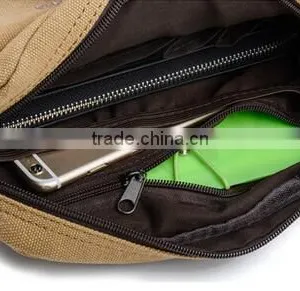 2016 Factory Manufactory Custom Mens Vintage School Shoulder Bag Pocket Briefcase Casual Messenger Bag Canvas Cloth thumbnail-5