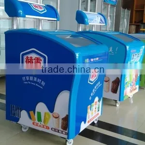Glass Display Showcase for Ice Cream Ice Cream Showcase Ice Cream Display Freezer thumbnail-6