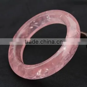 Lucky Rose Quartz Crystal Bangles for Women thumbnail-3