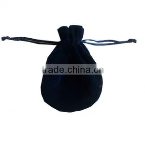 Wholesale Large Black Drawstring Custom Velvet Bag for Gifts thumbnail-1