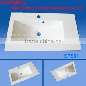 Simble Freestanding Composite Wash Basin For Barthroom thumbnail-1