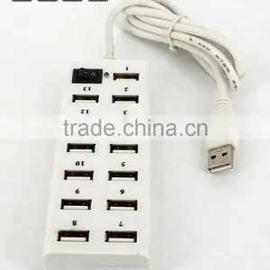 Hot Sell High- Performance Portable 480MBPS Usb2.0 13 Port Hub With One Switch+large Capacity thumbnail-4
