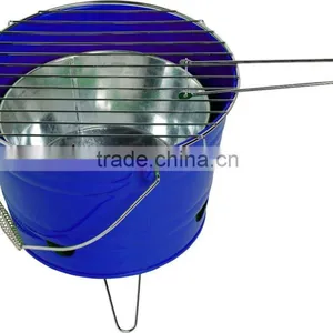 Powder Coated Finishing and Assembled Feature Portable Barrel Grill thumbnail-4