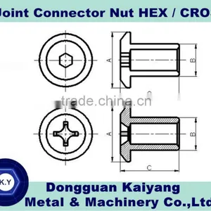 M6 M8 M10 Hex Socket Head Joint Connector Nut thumbnail-5