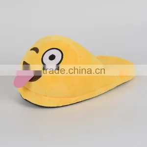Free Size Indoor Emoji Slippers/plush Emoji Shoes/ Soft Slippers Plush for Man and Women thumbnail-1