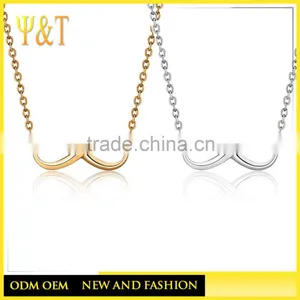 Friendship Jewerly Diamond for Girls Anti Plating Rose Charms With Clear Rhinestone Infinity Shape Gold Necklaces(QD-101) thumbnail-1