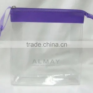 Wholesale Customized Transparent Cosmetic Pvc Clear Makeup Bag With Zipper thumbnail-3