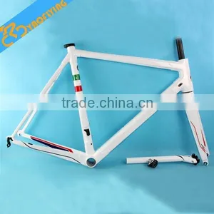 2015 Chinese Popular Style Carbon Road Bike Frame for Sale Including Frmae Fork Seatpost Headsets Clamp Color White thumbnail-1