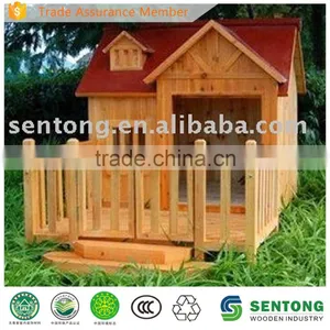 Lovely Wooden Dog House With Fence thumbnail-1