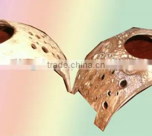 Coconut Shell Candle Holder thumbnail-3