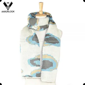 Winter Intarsia Jacquard Knit Pattern Custom Design Scarf thumbnail-2