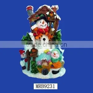 Colorful Hotsale Polyresin Snowman Kids Christmas Present thumbnail-1