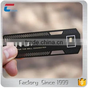 Good Qualitity Customized Etched and Filling Color Matte Black Metal Card thumbnail-1