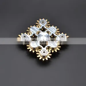 2017 New Arrive Gold Metal Nine Teeth Linkage Hand Rotating Spinner thumbnail-2