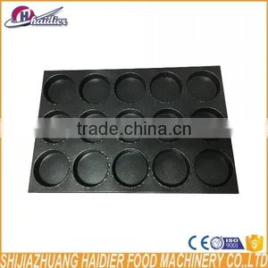 High Quality Non-stick Teflon Hamburger Aluminum Bakery Trays 15 Grooves Loaf Bread Baking Tray thumbnail-1