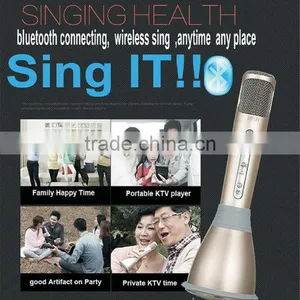 China Distributer K068 Wholesale Portable Mini Karaoke Microphone With Mic Speaker KTV Singing Record thumbnail-3