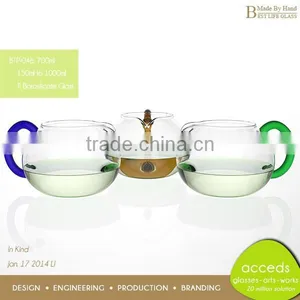Lead-Free Ti-Borosilicate Glass High Quality Hand Blown Tea Pots For Life thumbnail-1