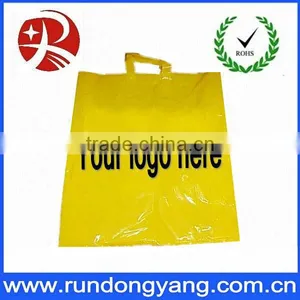 Large Yellow Plastic Handle Bag With Customer Logo thumbnail-1