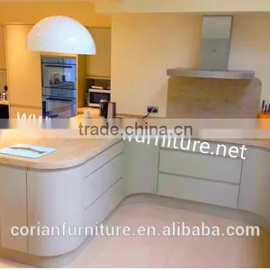 New Design PMMA Solid Surface +solid Wood Built Kitchen Cabinets thumbnail-1