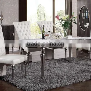 Glass Top Dining Table and Chair/home Furniture Dining Room Table thumbnail-1