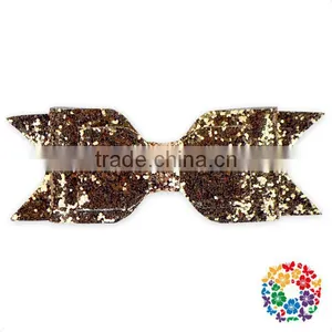 New Style Silver Sequin Hair Bow Clips for Baby Girl thumbnail-5