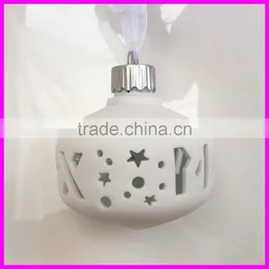 Wholesale Price Ceramic Gifts With Hollow LED Design Christmas Decoration thumbnail-6