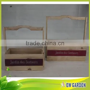 Wooden Decoration Basket, Gardeing Colorful Wood Easter Basket thumbnail-2