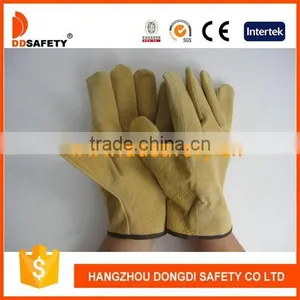 DDSAFETY High Quality Driver Gloves Pig Split Leather Glove thumbnail-1