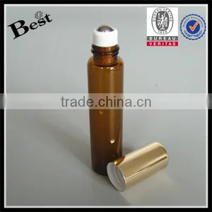 Various Size 10 ml Amber Roller Bottle With Roller Ball and Aluminum Cap thumbnail-2