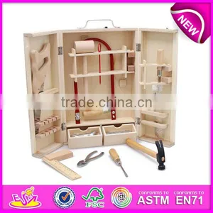 Hot Sale Preschool Toy Wooden Kids Tool Box Best Design Intelligent Diy Wooden Kids Tool Box W03D018 thumbnail-5