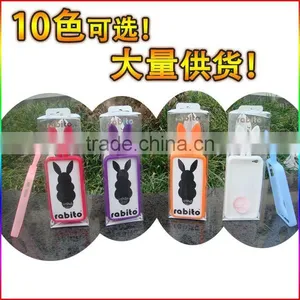 Hot Pink Bunny Rabito Silicone Case Cover For IPhone 4 thumbnail-1