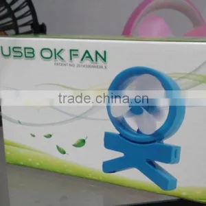 Customized Design Mini USB Desk OK Shape Blower Fan thumbnail-5