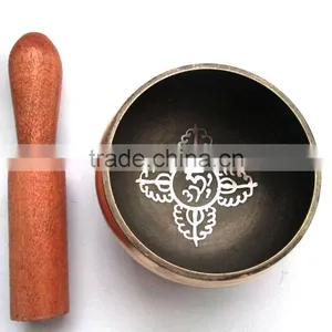 High Quality Made in Nepal Colored Buddhist Meditation Healing Tibetan Singing Bowl thumbnail-1