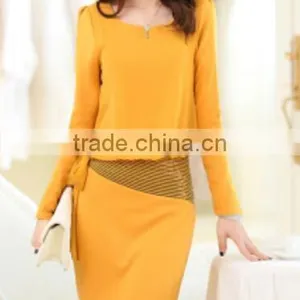 New OL Women's Slim Fitted Mini Pencil Skirt High Waist Straight Office Formal Skirts thumbnail-2
