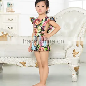 Bulk Wholesale Baby Clothes Kids Floral Bubble Romper thumbnail-2