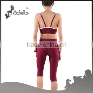 Sports Bra and Leggings Hot Sexy Yoga Clothing With Nylon Fabric Gym Wear for Women thumbnail-4