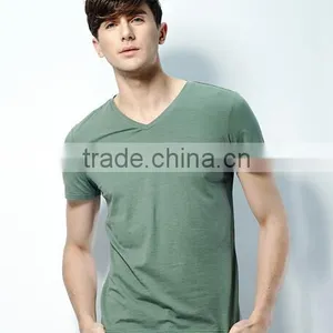 Cotton T-shirt for Men/men's Short Sleeve t Shirt/shirts for Men v Neck thumbnail-2